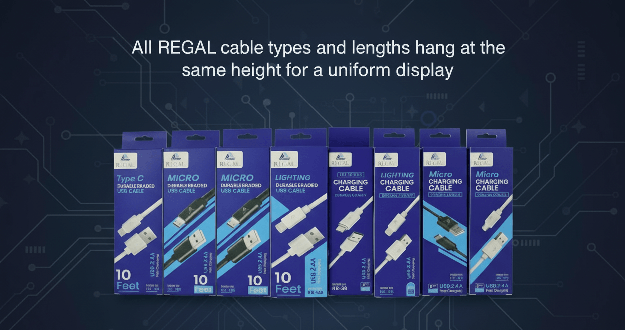 18 pack - REGAL durable braided USB / type C cable 10 feet