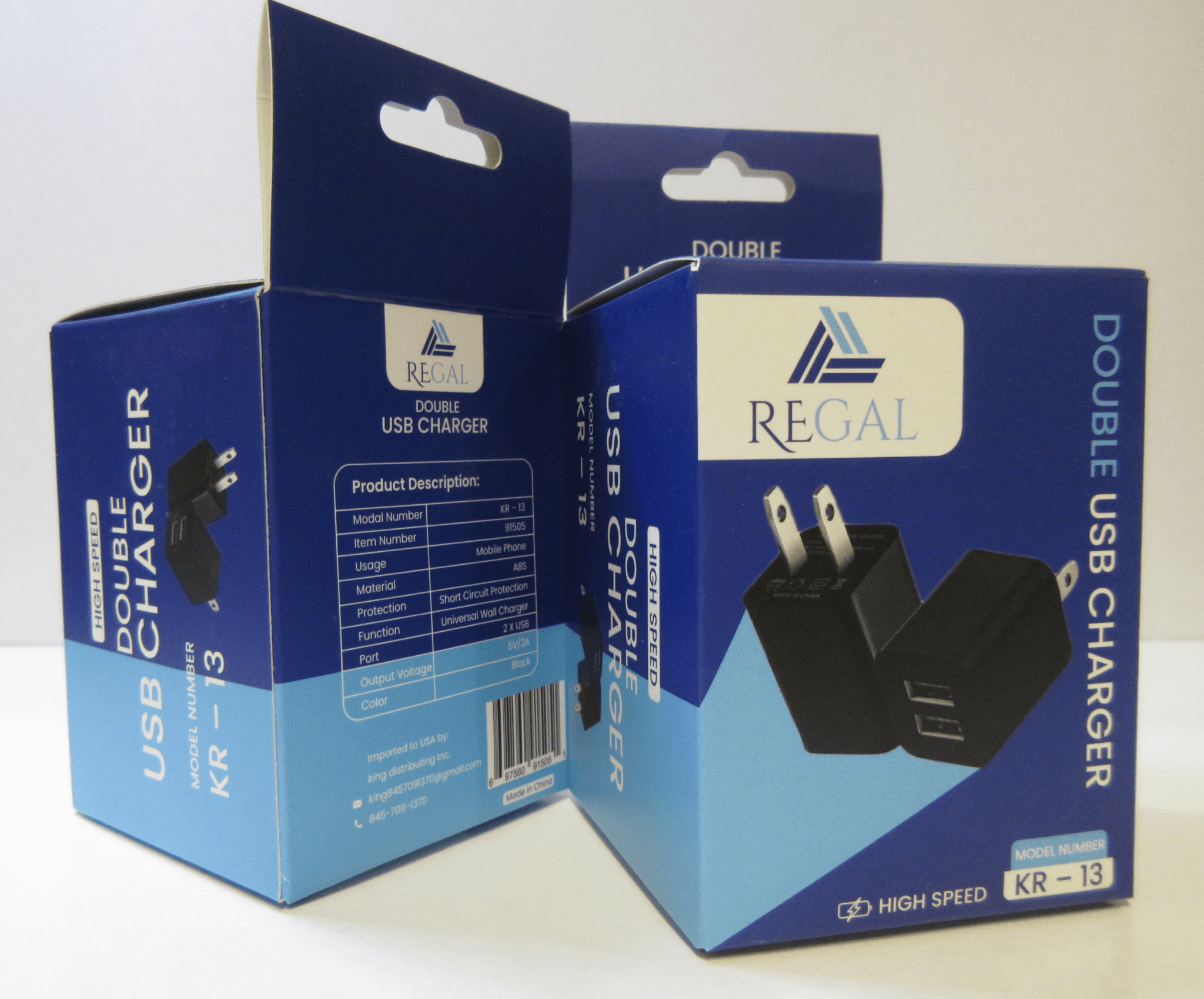 24 pack REGAL quick & double USB wall charger