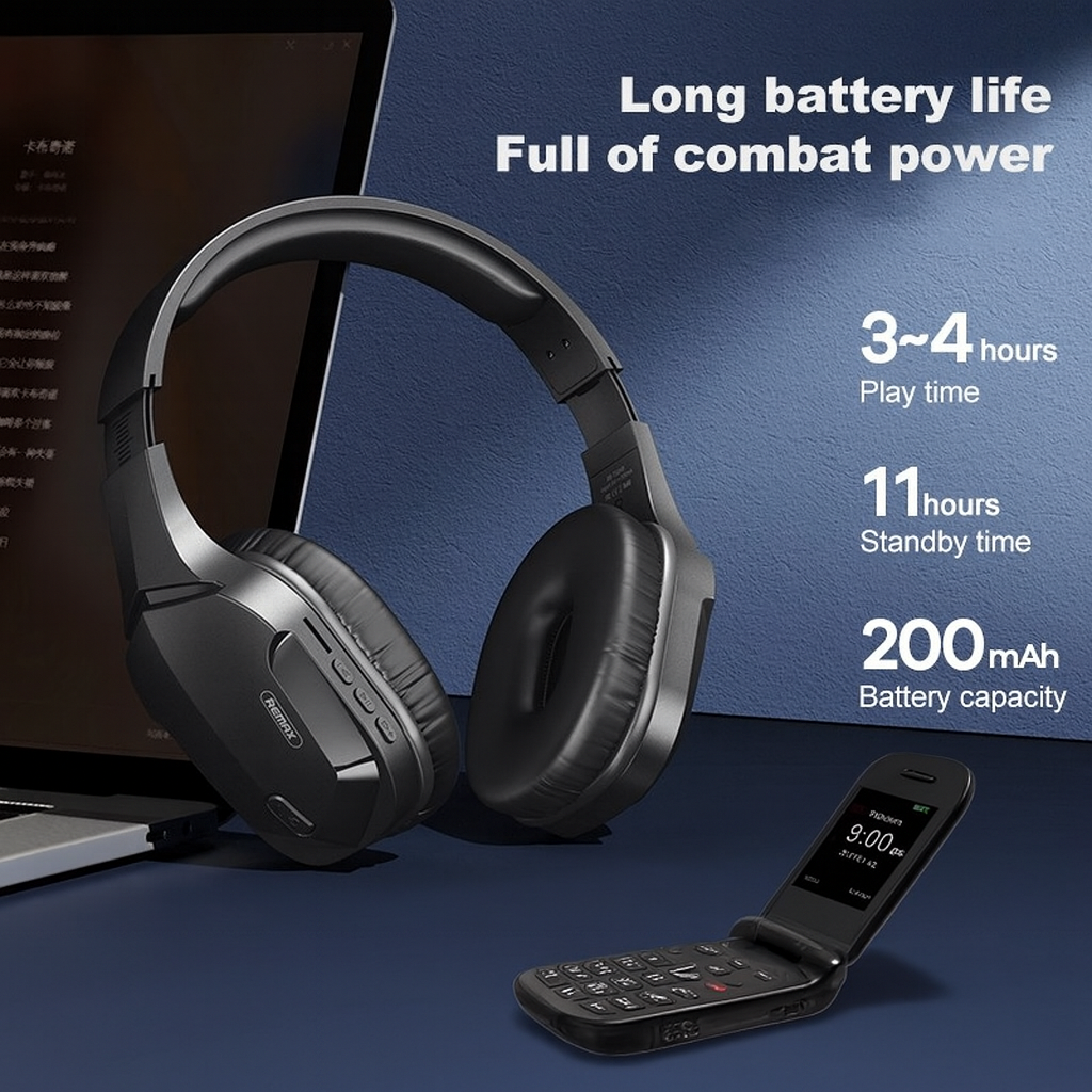 REMAX WIRELESS HEADSET WITH SD CARD PLAYER SLOT