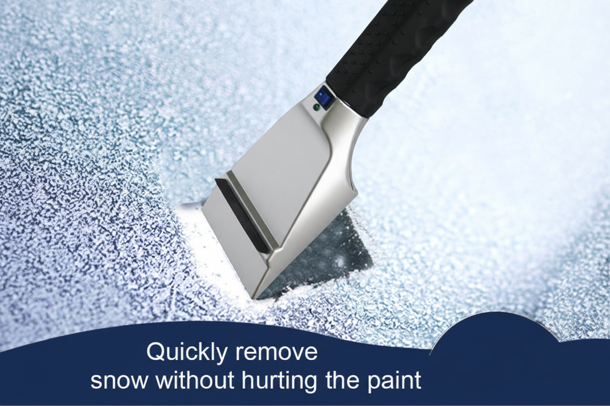 New arrival 12V Heated Windshield Ice Scraper – Fast, Safe, Universal Fit