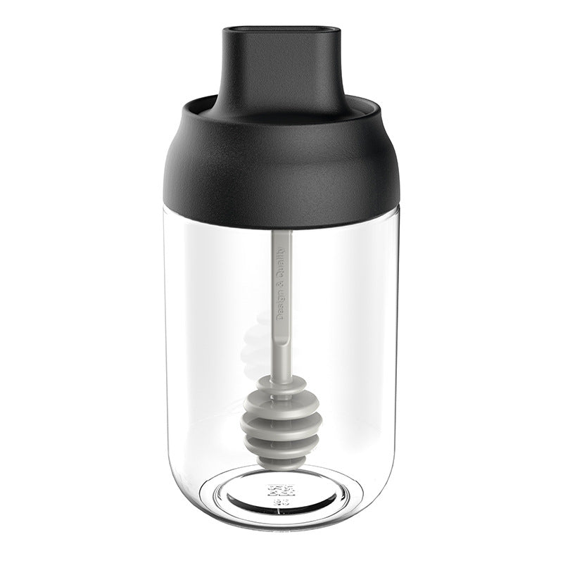 real glass Kitchen Glass Box Spoon Cover Integrated Seasoning Jar Multi-function Honey Bottle